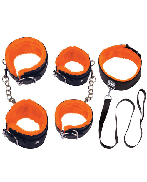 Orange is the New Black Bondage Restraint Kit with Collar and Leash