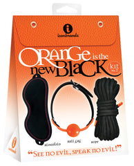 The 9s Bondage Kit with Blindfold Ball Gag and Rope for Sensory Restraint Play Experience