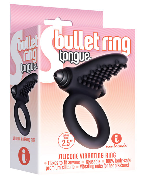 The 9s Vibrating Ring Silicone Tongue-Shaped Nubs Flexible Fit for Enhanced Stimulation