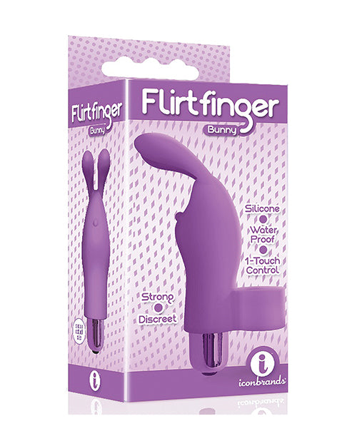 The 9s Bunny Vibrator Waterproof Silicone Finger Vibe with Bunny Ears for Targeted Intimate Pleasure
