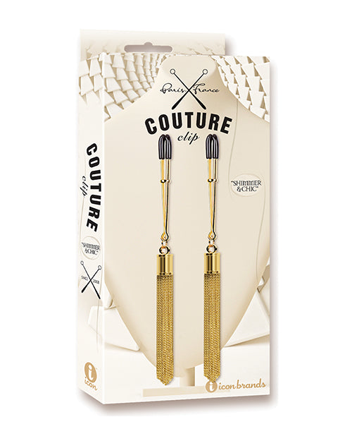Couture Clips luxury nipple clamps adjustable shimmer design for elegant discreet restraint and chic bondage accessories