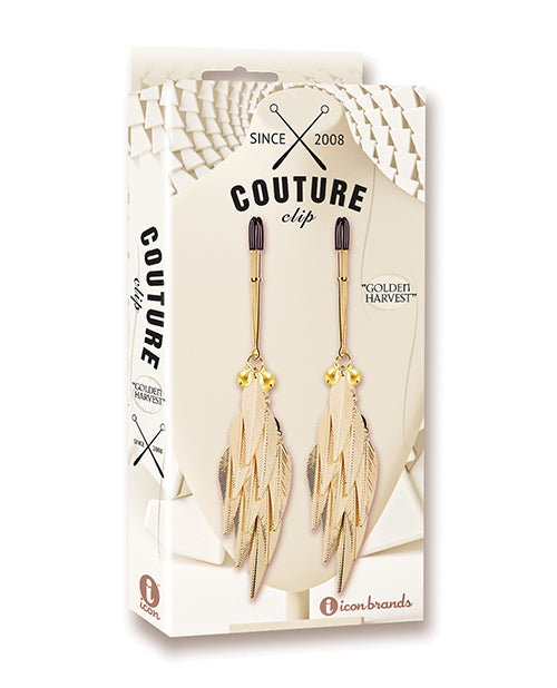 Couture Clips Bondage Nipple Clamps Adjustable Gold Buckle Lightweight Design for Sensual Exploration