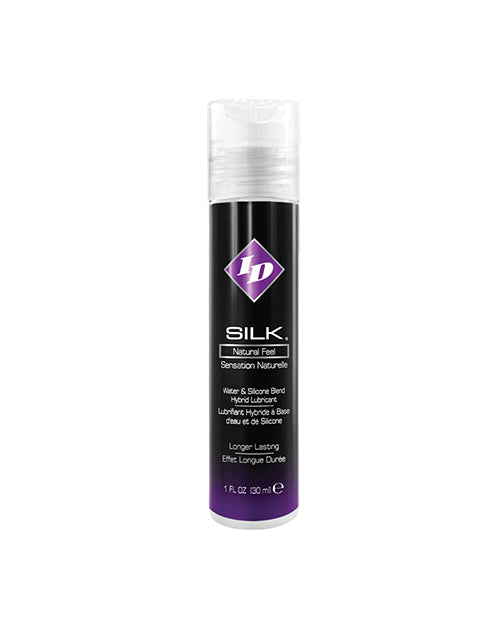 ID Silk Lubricant Hybrid Water and Silicone Blend Non-Tacky Texture for Natural Intimate Use