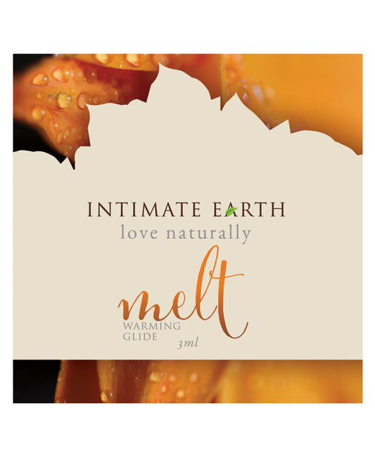 Intimate Earth Lubricant Melt Warming Glide Cinnamon Extract 3 ml Foil Packet for Natural Sensation