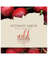 Intimate Earth Lubricant Foil Water-Based Sweet Cherry Flavor with Organic Stevia for Pleasurable Intimacy