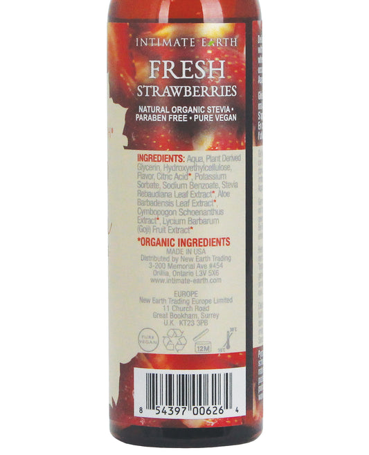 Intimate Earth Fresh Strawberries Natural Flavors Massage Glide