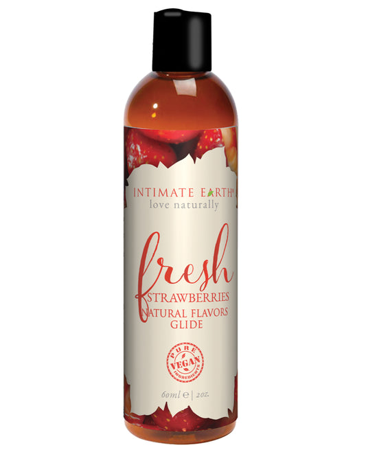 Intimate Earth Massage Product Natural Fresh Strawberries Flavor Organic Stevia for Sensual Massage