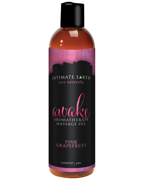 Intimate Earth Massage Oil Pink Grapefruit Natural Oils Organic Extracts for Soothing Aromatic Relaxation