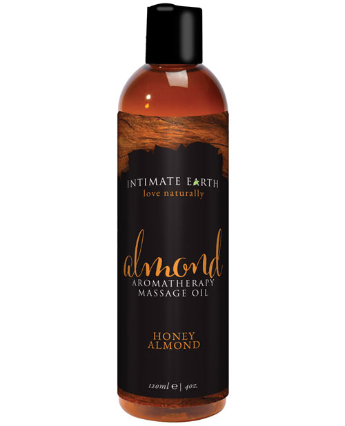 Intimate Earth Massage Oil Almond Oil Base Sweet Honey Scent for Nourishing Skin and Relaxation