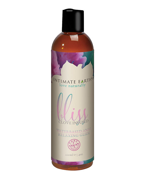 Intimate Earth Lubricant Bliss Anal Relaxing Water-Based Non-Drip Formula with Clove for Comfortable Anal Play