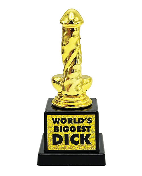 Island Dogs Novelties World's Biggest Dick Trophy with Gold Finish for Funny Gag Parties and Adult Humor