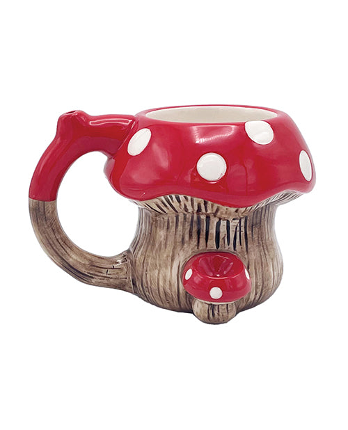 Island Dogs novelty mug with mushroom design and 16-ounce capacity for coffee or tea