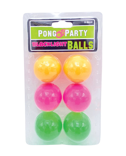 Island Dogs Games for Parties Black Light Pong Balls in Assorted Colors Glowing Under UV Light for Party Fun