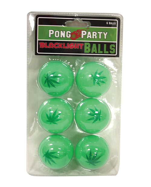 Island Dogs Games for Parties Pot Leaf Black Light Reactive Pong Balls Glow Green for Fun Party Play