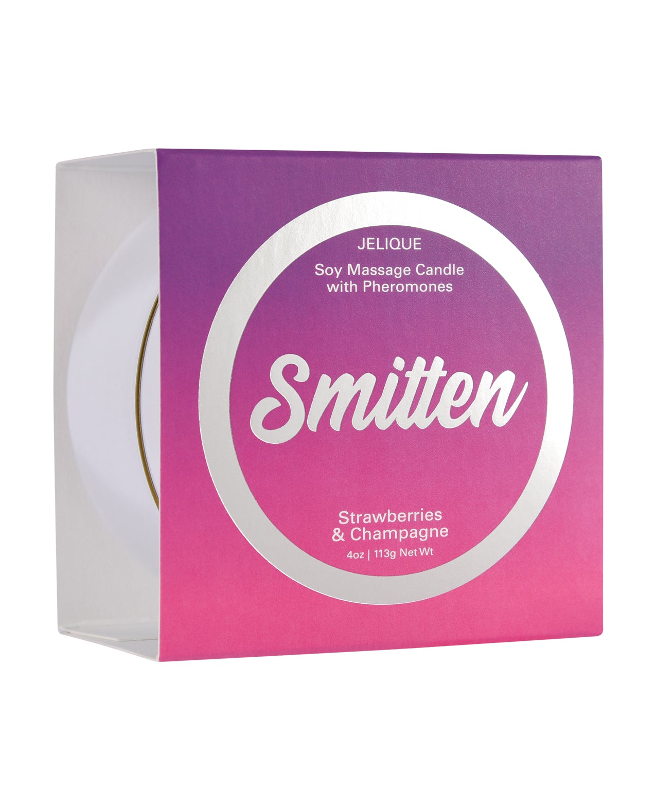 Jelique Massage Candle Scented Soy Oil Pheromones Strawberry & Champagne for Romantic Massage