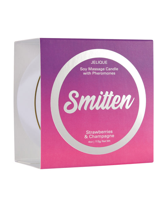 Jelique Massage Candle Scented Soy Oil Pheromones Strawberry & Champagne for Romantic Massage