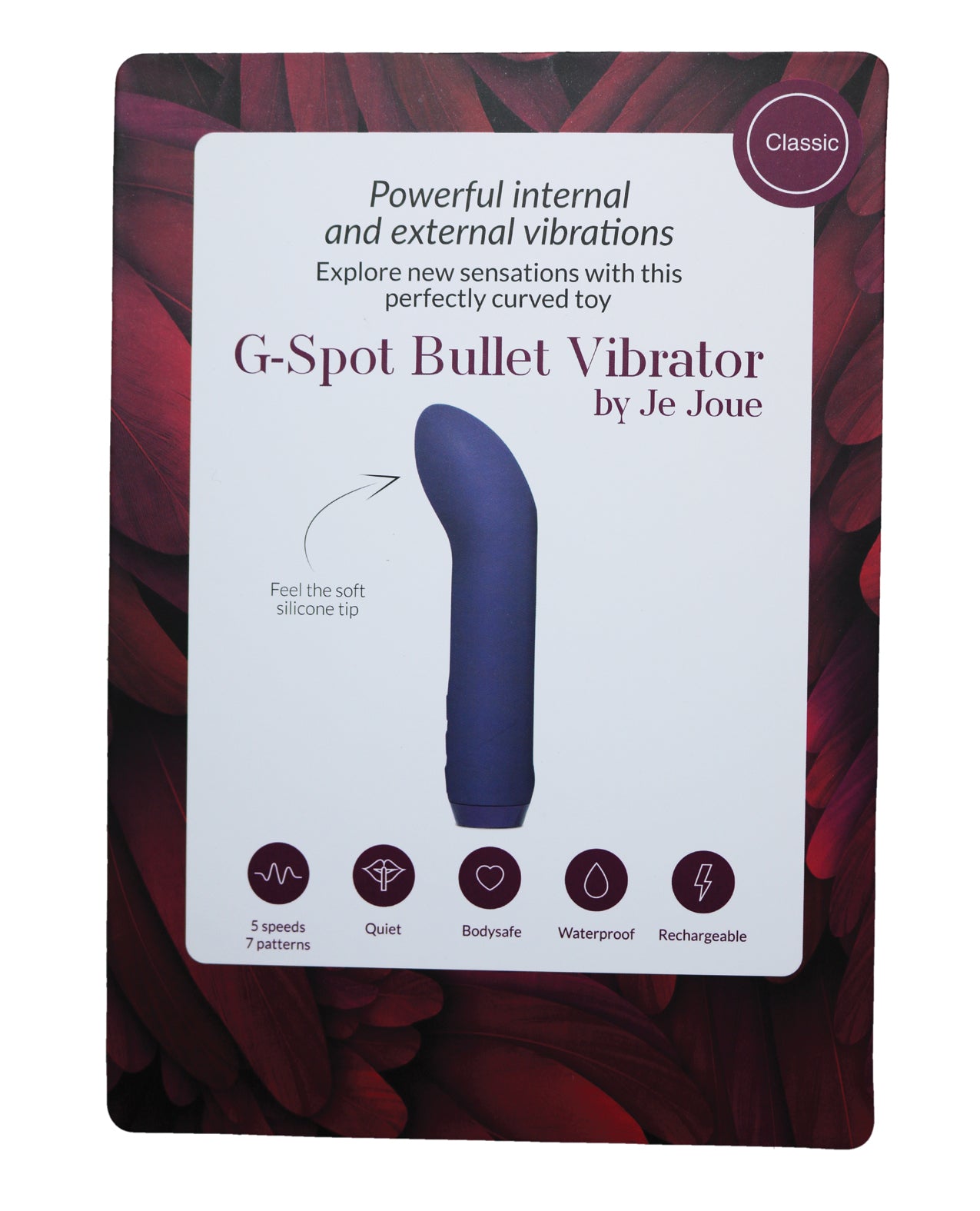 Je Joue G-Spot Bullet Vibrator with Curved Tip and Multiple Settings for Targeted Stimulation