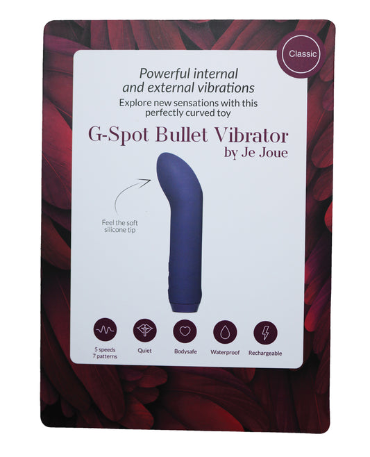Je Joue G-Spot Bullet Vibrator with Curved Tip and Multiple Settings for Targeted Stimulation