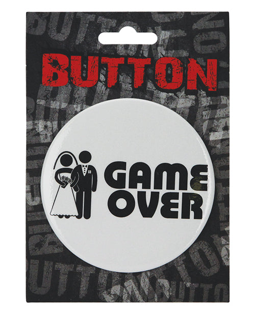 Kalan Bachelorette Button Game Over design party accessory for bachelorette celebrations and bridal showers