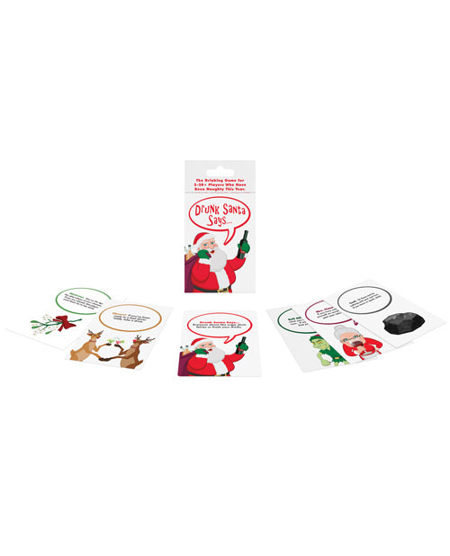 Kheper Drunk Santa Says Card Game with Festive Challenges and Group Play for Adult Party Fun
