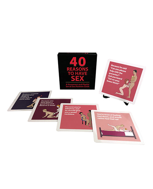 Kheper Games Couples Game 40 Sexy Position Cards with Display Stand for Romantic Intimacy