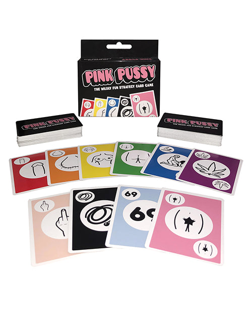 Kheper Games Pink Pussy Card Game with Specialty Wild Cards and Colorful Design for Adult Party Entertainment