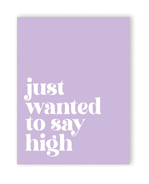 420 Greetings Greeting Card Lavender Design White Lettering for Unique Occasions and Cheerful Messages