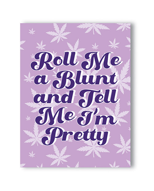 Kush Kards Bachelorette Greeting Card with Cannabis Leaf Design and Purple Theme for Personalized Party Messages