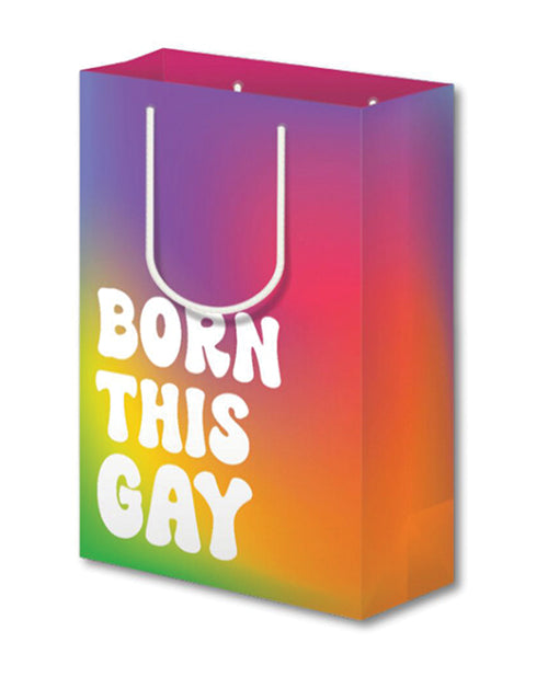 Kush Kards Gay & Lesbian Large Gift Bag with Double-Sided Pride Design and White Cord Handles for Colorful Gift Giving