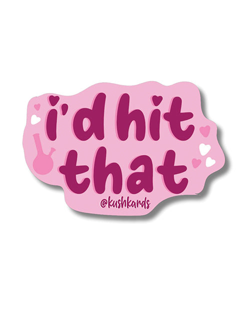Kush Kards Novelties Vinyl Sticker Pink Bong Design Durable for Personalizing Accessories