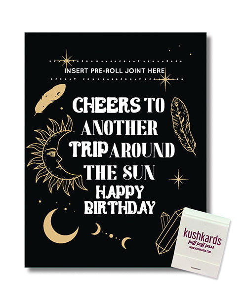Kush Kards Greeting Card with Matchbook Travel Theme and Envelope for Birthday Celebrations