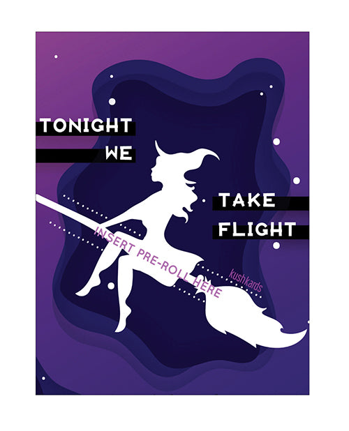 Kush Kards Bachelorette & Party Supplies Halloween Witch Greeting Card with Matchbook for Cannabis-Inspired Celebrations