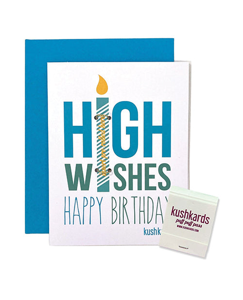 Kush Kards Birthday Greeting Card with Built-In Matchbook Slot and Vibrant Design for Party Celebrations
