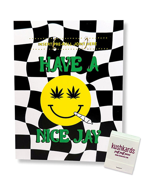 Kush Kards Greeting Card Retro Design Psychedelic Matchbook Slot for Bachelorette Party Joy