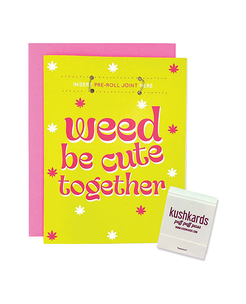 Kush Kards Bachelorette Greeting Card Weed Pun Matchbook Lime Green for Couples Celebration