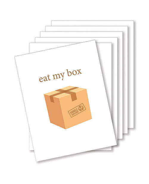 Kush Kards Greeting Card Pack with Cheeky Eat My Box Design for Fun Bachelorette Parties