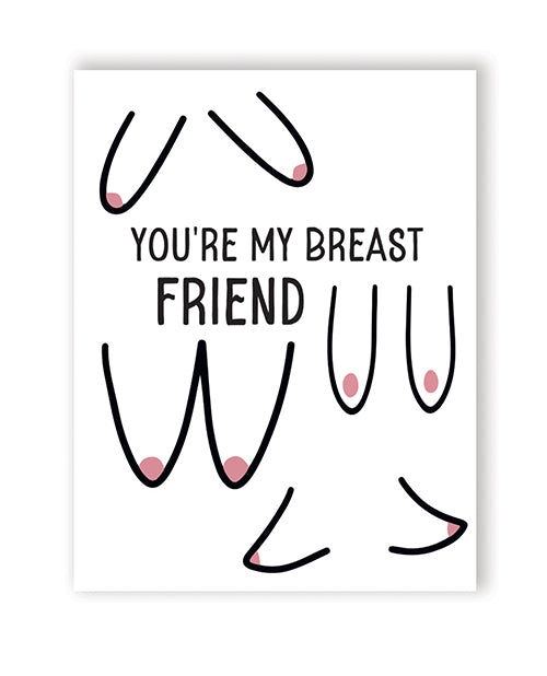 Kush Kards Greeting Card Playful Breast Friend Message Humor for Bachelorette Party Gift
