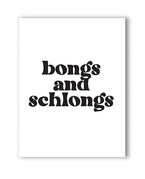 Kush Kards Bongs and Schlongs Greeting Card with Custom Message Panel for Bachelorette Parties