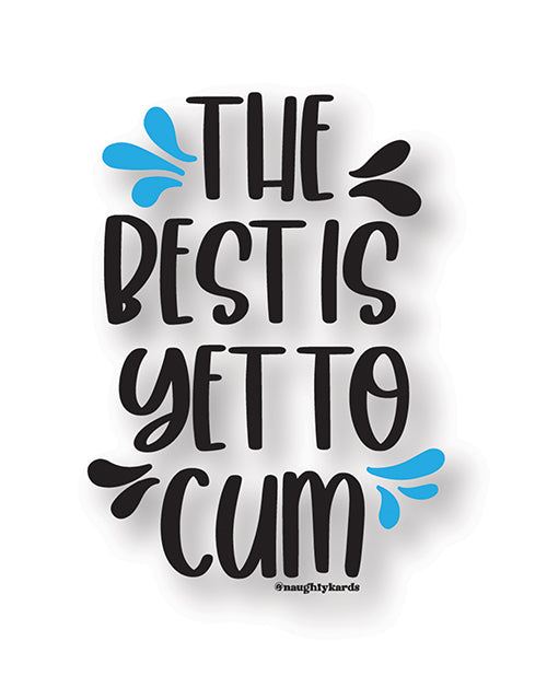 Kush Kards Novelties Yet 2 Cum Naughty Sticker Pack Matte Vinyl Finish for Playful Decor
