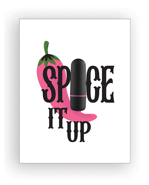 Naughty Kards Greeting Card with Bullet Vibrator and Fresh Vibes Wipe for Romantic Surprises