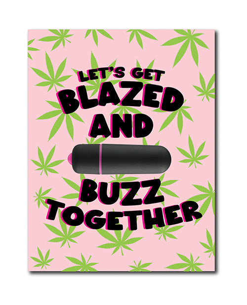 Kush Kards Bachelorette & Party Supply Greeting Card with Rock Candy Vibrator and Fresh Vibes Towelettes for Playful Gift