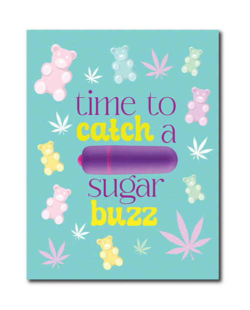 Kush Kards Greeting Card with Rock Candy Bullet Vibrator and Fresh Vibes Towelettes for Flirty Gift Giving