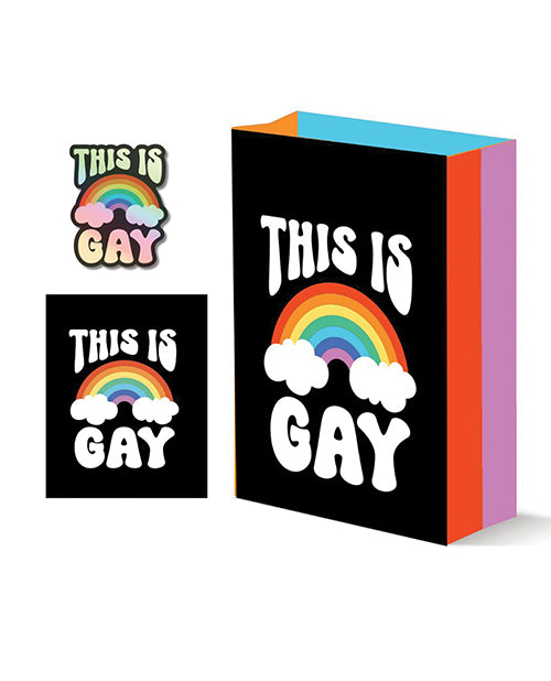 Kush Kards Gay & Lesbian Products Pride Gift Set with Greeting Card and Rainbow Sticker for Celebrating LGBTQ+ Pride Events