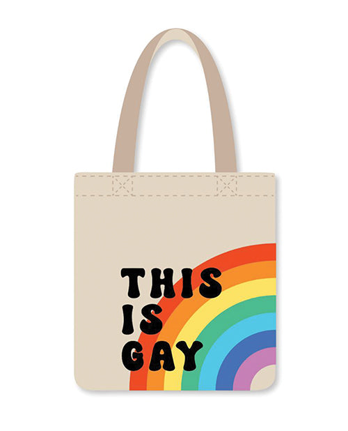 Kush Kards Rainbow Reusable Tote Bag with Double-Sided Print and X Stitching for Eco-Friendly Shopping
