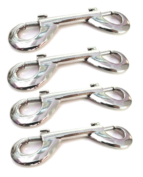 Kinklab Bondage Snap Hooks Nickel Plated Double-Ended Quick-Release Connectors for Restraint Play