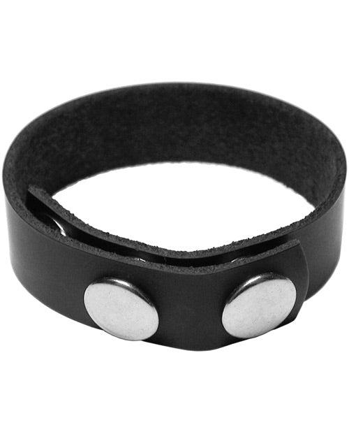 Kinklab Penis Enhancement 3 Snap Leather Adjustable Cock Ring for Comfort and Performance