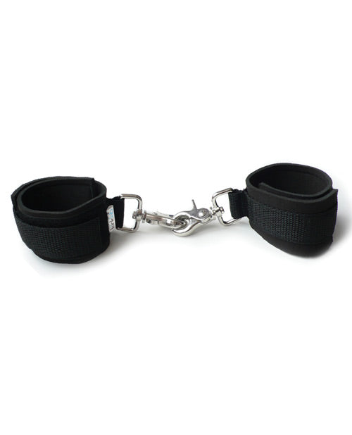 Black Neoprene Cuffs with Adjustable Nickel-Free Design