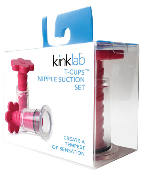 Kinklab Stimulator Set T-Cup Nipple Suction Adjustable ABS Rubber for Enhanced Sensitivity