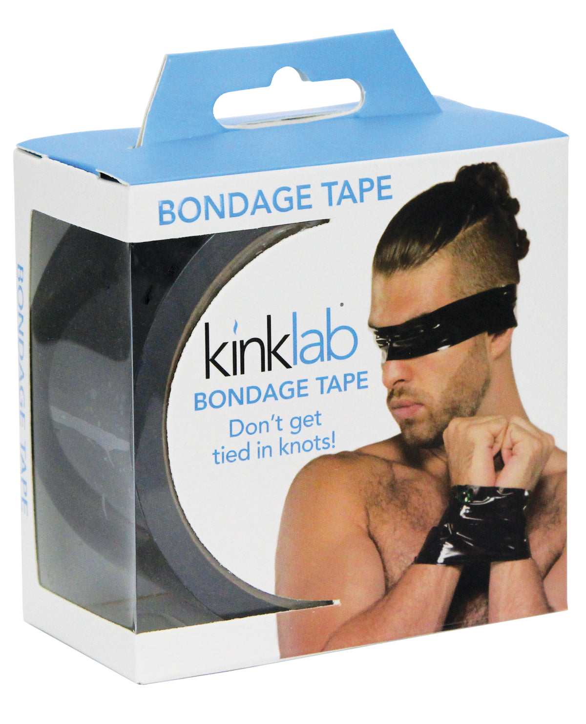 Kinklab Bondage Tape black reusable non-sticky restraint versatile bondage play for safe, painless application