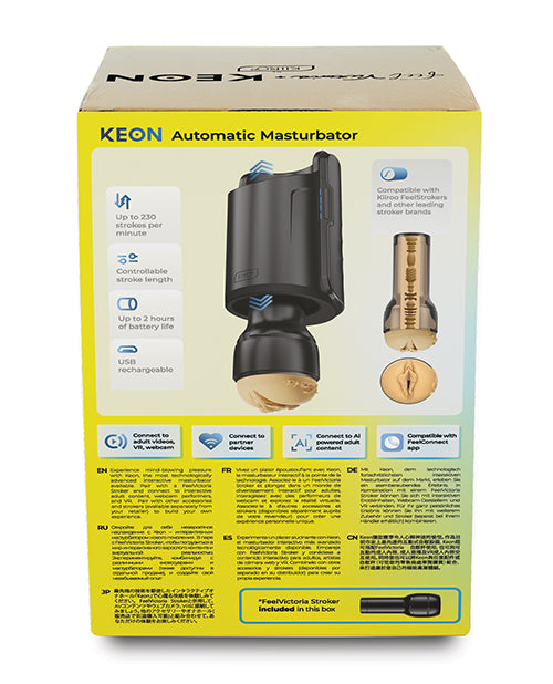 Kiiroo Keon Feel Stars Stroker Combo Set with Victoria June Sleeve